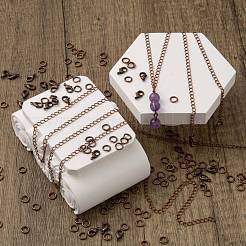 Наборы для изготовления колье из латуни с витыми цепочками своими руками&nbsp;DIY-LS0002-88R