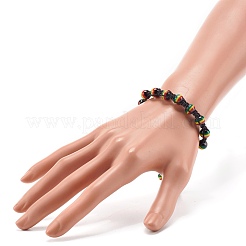 Регулируемые браслеты из плетеных бусин&nbsp;BJEW-JB07014