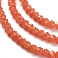 Запекание расписных стеклянных бусин с имитацией нефрита&nbsp;DGLA-A034-J2MM-A12