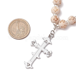 Крест сплав эмаль с подвесками из стразов украшение&nbsp;HJEW-JM02998