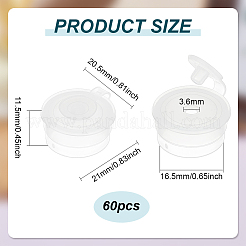 60 шт. пластиковая пробка для бутылок с откидной крышкой&nbsp;AJEW-BC0007-12