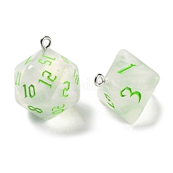 7 стиль прозрачная смола многогранные кубики подвески набор&nbsp;RESI-A029-01K