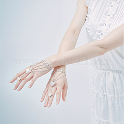 2шт. браслет с теннисным кольцом из кристаллов и страз&nbsp;BJEW-CN0001-17A