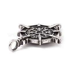 Подвески из нержавеющей стали 304 в тибетском стиле&nbsp;STAS-P305-30AS