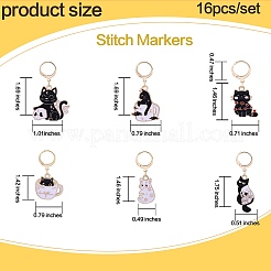 Кулон из сплава эмали с замком в виде кота маркеры петель&nbsp;HJEW-SW00038