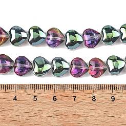 Гальванизированная нить из прозрачных стеклянных бусин&nbsp;EGLA-A045-01-HP03