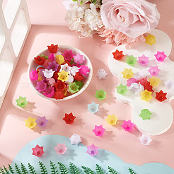 400шт 10 цвета непрозрачных акриловых колпачков для бусин&nbsp;OACR-TA0004-16