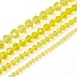 4 нить 4 вида прозрачных стеклянных бусин&nbsp;GLAA-TA0002-56B