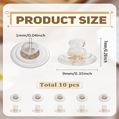 10 шт. Силиконовые гайки для ушей&nbsp;FIND-LP0005-63G