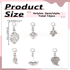 12 шт. 6 стиля подвеска из сплава украшение&nbsp;HJEW-LP00012