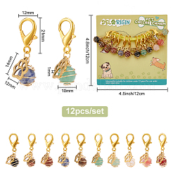 Подвесные украшения в виде спиральной клетки из драгоценных камней&nbsp;HJEW-PH01622