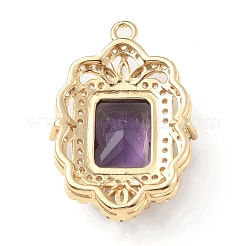 Латунь с подвесками из стекла k9 и стразами&nbsp;KK-C024-07KCG-01