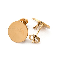 Фурнитура для сережек-гвоздиков из нержавеющей стали 304&nbsp;STAS-D371-02G-01