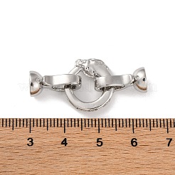 Латунные микро проложить кубического циркония раз за застежками&nbsp;KK-C076-02P