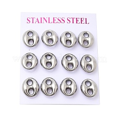 6 пара сережек-гвоздиков из нержавеющей стали 304&nbsp;EJEW-P340-02P