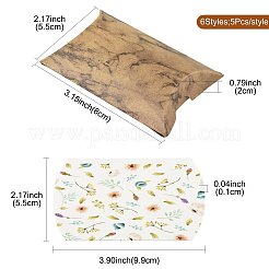 30 шт. 6 стильных подарочных коробок с бумажными подушками с печатью&nbsp;CON-FS0001-20