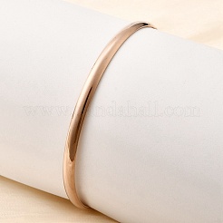 Простые браслеты из нержавеющей стали 304 для женщин&nbsp;LS-BJEW-V004-02A-RG