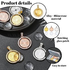 Наборы для изготовления подвесок из сплава со стразами «сделай сам»&nbsp;DIY-YW0009-87