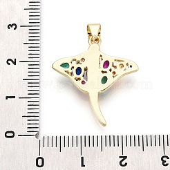 Латунные микро проложить кубического циркония подвески&nbsp;KK-T080-10G