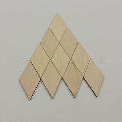 Ломтики необработанных деревянных дисков в форме ромба&nbsp;LS-WOCR-PW0001-005B