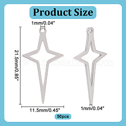 50 шт. подвески из нержавеющей стали 304&nbsp;STAS-HY0001-50
