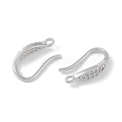 Латунь микро проложить кубического циркония серьги крючки&nbsp;KK-U008-07P