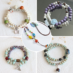 180шт 9 стиля бусины из сплава в тибетском стиле&nbsp;TIBEB-PA0001-05