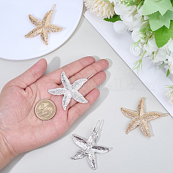 4 шт. 2-х цветные заколки для волос из цинкового сплава&nbsp;PHAR-SP0001-24