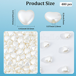 400шт бусины из искусственного жемчуга из АБС-пластика&nbsp;OACR-PA0001-40