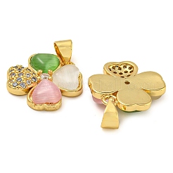 Покрытие стойки латунь микропаве прозрачные подвески из кубического циркония&nbsp;KK-Z063-15G