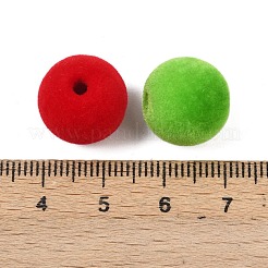 Флокированные непрозрачные акриловые бусины&nbsp;OACR-G055-02D