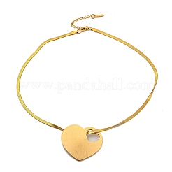 Ожерелья из нержавеющей стали 304 в виде змеиной цепи&nbsp;NJEW-P311-02B-G