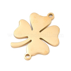 Подвески-коннекторы в виде клевера из нержавеющей стали 304 ко Дню Святого Патрика&nbsp;LS-STAS-Z183-04G