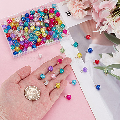 160 шт. подвески из стекла с эффектом потрескивания&nbsp;PALLOY-HY00086