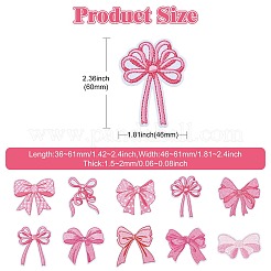 10 шт. 10 стиля бант тема компьютерная вышивка ткань приклеивание/пришивание заплатки&nbsp;PATC-CJ0001-03