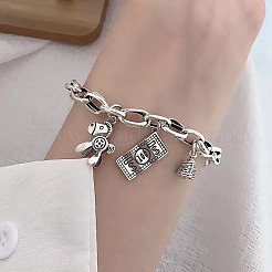 Браслеты с подвесками из латуни в стиле хип-хоп&nbsp;FS-WG7DD61-03