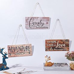 Настенные украшения из натурального дерева для украшения дома входной двери&nbsp;AJEW-FG0001-26