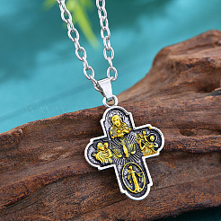 Ожерелья из сплава с подвесками в виде пасхального креста&nbsp;FS-WG0ACD3-01