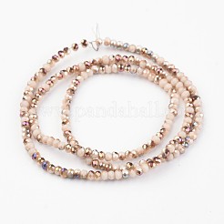 Стеклянные бусины с гальваническим покрытием &nbsp;EGLA-P018-2mm-H07-3A