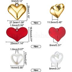 30шт. 3 подвески в форме сердца&nbsp;FIND-FH0003-50