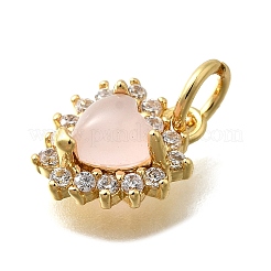 Кубический цирконий из латуни со стеклянными подвесками&nbsp;KK-D295-28G-01