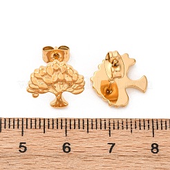 Серьги-гвоздики из нержавеющей стали 304&nbsp;EJEW-Z118-05G