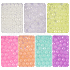 700шт 7 цвета светящиеся акриловые бусины&nbsp;OACR-TA0003-24