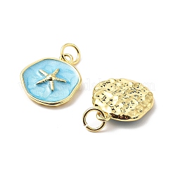 Латунь эмаль подвески&nbsp;KK-L237-022G-02