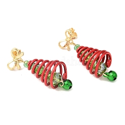 Серьги-гвоздики с подвесками из алюминиевого стекла&nbsp;EJEW-JE06582