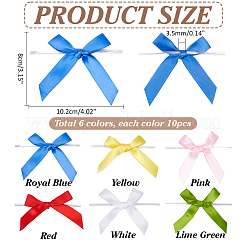 60 шт. бант из двухцветного полиэстера&nbsp;FIND-PH0021-91