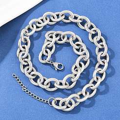 Цепочки из текстурированной проволоки толщиной 13 мм из нержавеющей стали 304&nbsp;NJEW-Z105-02P