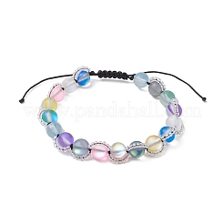 Браслеты из круглых бусин из синтетического лунного камня&nbsp;BJEW-TA00636