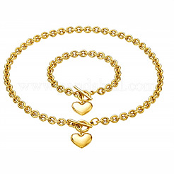 Ожерелья и браслеты с подвесками в форме сердца из нержавеющей стали&nbsp;FS-WG8EF15-02