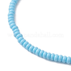 Эластичные браслеты из стеклянного бисера и натуральных/синтетических камней для женщин&nbsp;BJEW-MZ00310